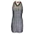 Missoni Black / Off white / Vestido de malha sem mangas com lantejoulas prateadas e decote em V Preto Sintético  ref.1225101