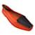Jil Sander Orange / Black Pebbled Leather Loafers  ref.1225103