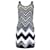 Missoni Black / White 2022 Sleeveless Zigzag Knit Mini Dress Cotton  ref.1225111