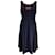 Comme des Garcons Girl Navy Blue Crystal Embellished Bow Detail Sleeveless Midi Dress Cotton  ref.1225121
