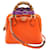 Borsa tote Mini Diana Dome Gucci in pelle di vitello dollaro testurizzata arancione  ref.1225151