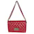 Timeless Chanel 12P Red Glazed Calfskin Veau Brilliante Flap Bag Leather  ref.1225176