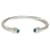 Bracelet câble classique avec topaze bleue David Yurman, 14K or jaune/argent sterling  ref.1225231