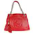 Gucci Red Pebbled Leather Soho Disco Chain Tote  ref.1225239