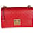 Bolsa com corrente com cadeado médio em relevo Gucci Red Guccissima Vermelho Couro  ref.1225283
