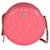 Mini pochette rotonda Chanel in caviale goffrato rosa camelia con catena Pelle  ref.1225292