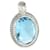 David Yurman Blue Topaz & Sapphires Oval Enhancer em prata esterlina  ref.1225340