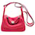Hermès Rose Extreme Clemence Mini Lindy 20 PHW Pink Leder  ref.1225343