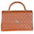 Timeless Chanel Brown Quilted Caviar Large Coco Chain Handle Flap Braun Leder  ref.1225360