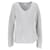Tommy Hilfiger Womens Rib Knit V Neck Relaxed Fit Jumper Grey Cotton  ref.1225480