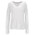 Tommy Hilfiger Pull en tricot côtelé pour femme, coupe décontractée, col en V Coton Blanc  ref.1225481