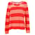 Tommy Hilfiger Pull en tricot côtelé pour femme, coupe décontractée, col en V Coton Orange  ref.1225482