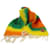 Écharpe à franges rayée Loewe en mohair multicolore Laine Imprimé python  ref.1225511