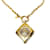 Chanel Colar com pingente CC com moldura de diamante Dourado Metal  ref.1225565