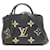 Louis Vuitton Black Bicolor Monogram Empreinte Giant Montaigne BB Beige Leather  ref.1225671