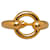 Ring Hermès Hermes Bague Foulard Mors Or Métal Plaqué or Doré  ref.1225676