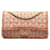 Solapa de tweed de lentejuelas clásica trenzada mediana rosa Chanel Paño  ref.1225691