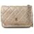 Wallet On Chain Portafoglio Chanel Mini CC in pelle di agnello color oro su catena D'oro  ref.1225693