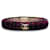 Bracelet jonc avec logo CC en tweed violet Chanel Tissu  ref.1225694