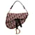 Saddle Selle Mini Oblique Rouge Dior Toile Tissu  ref.1225695