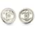 Chanel Silber CC Drehverschluss-Clip-On-Ohrringe Metall  ref.1225707