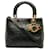 Dior Black Medium Lambskin Cannage Lady Dior Leather  ref.1225733