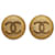 Pendientes de clip Chanel Gold CC Dorado Metal Chapado en oro  ref.1225751