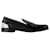 Metal Heel Loafers - Alexander McQueen - Leather - Black/silver Pony-style calfskin  ref.1225839