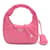 Prada Weich gepolsterte Mini-Hobo-Tasche aus Nappaleder 1BA3842DYIF0410 Pink  ref.1225964