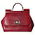 Dolce & Gabbana Bolso Sicilia rojo Roja Cuero  ref.1226026