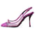 Dolce & Gabbana Salón destalonado de piel y malla en color morado - talla UE 37 Púrpura Cuero  ref.1226046