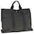 Hermès HERMES Her Line MM Tote Bag Canvas Gray Auth bs11592 Grey Cloth  ref.1226561