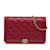 CHANEL Handtaschen-Geldbörse mit Kette Rot Leder  ref.1226711
