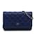 CHANEL Handbags Wallet On Chain Timeless/classique Blue Leather  ref.1226722