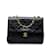 CHANEL Handbags Timeless/classique Black Linen  ref.1226973