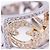 Autre Marque Anello in Oro Bianco e Rosa con Diamanti. Argento D'oro - vista 5