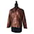 Gianni Versace VERSACE Classic V2 jaqueta feminina de couro chiodo Marrom  ref.1227720