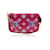 Louis Vuitton Bolsa de Acessórios Mini Pochette Monograma Rosa Neon Vernis Couro envernizado  ref.1227724