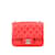 Chanel Mini sac à rabat classique en cuir matelassé Orange  ref.1227736