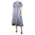 Ulla Johnson Blue floral printed metallic thread dress - size UK 8 Silk  ref.1227755