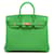 Hermès Clemence Birkin 25 Green Leather Pony-style calfskin  ref.1227804