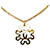 Chanel Gold CC Anhänger Halskette Golden Metall Vergoldet  ref.1227839