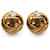 Chanel Gold CC-Ohrclips Golden Metall Vergoldet  ref.1227887