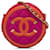 Bolsa transversal rosa CC filigrana Chanel Lona Pano  ref.1227905