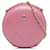 Bandolera Chanel de piel de cordero rosa CC con cadena redonda Cuero  ref.1227906
