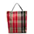 Burberry Red Plaid Canvas Tote Bag Cloth  ref.1227931