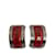 Hermès Boucles d'oreilles clips en émail Email Rouge  ref.1227934