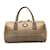 Burberry Leather-Trimmed Plaid Canvas Travel Bag Bronze Cloth  ref.1227977