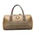 Burberry Bolsa de viagem em lona xadrez com acabamento em couro Bronze  ref.1227977