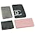 Carteira CHANEL Couro 4Conjunto de autenticação CC preto rosa prata11167  ref.1228112